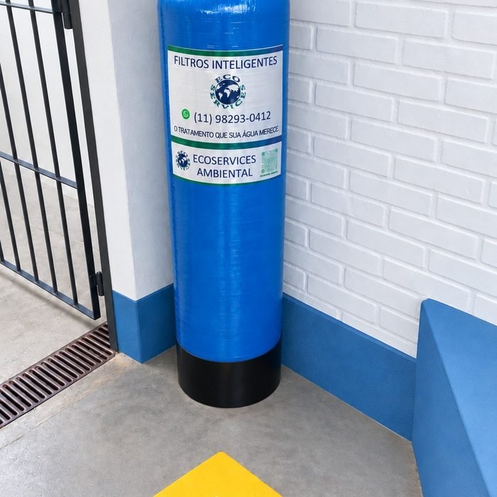 Filtro Ecoservices instalado em área interna