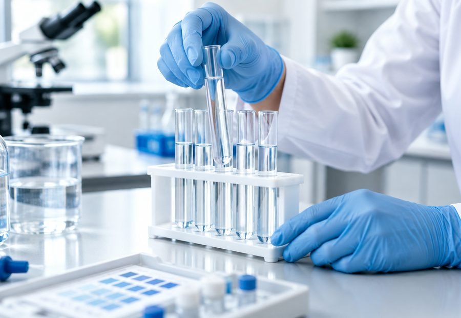 Análise laboratorial de amostras de água