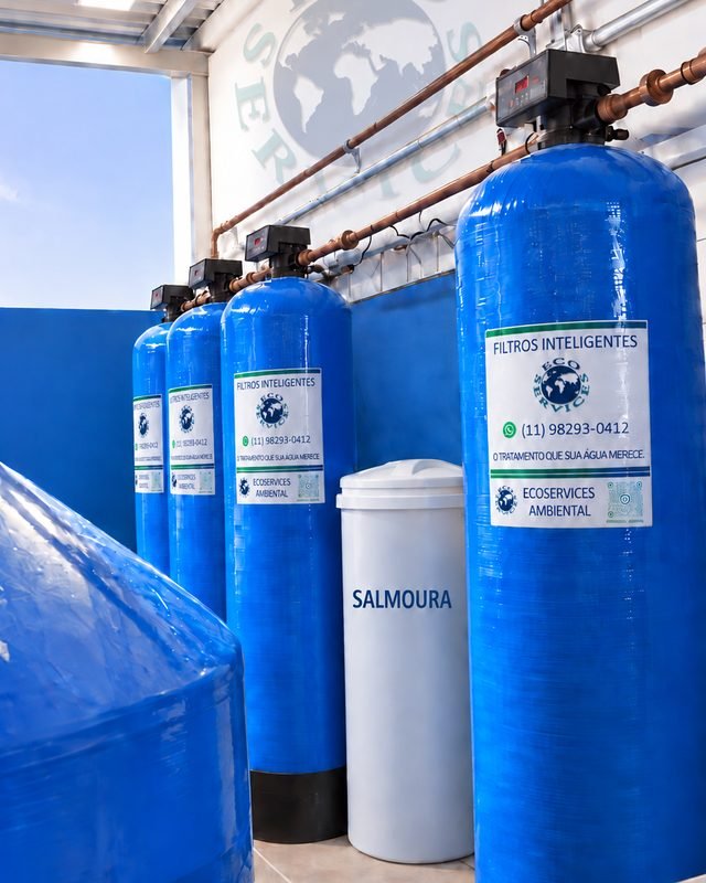 Sistema de filtração instalado pela Ecoservices